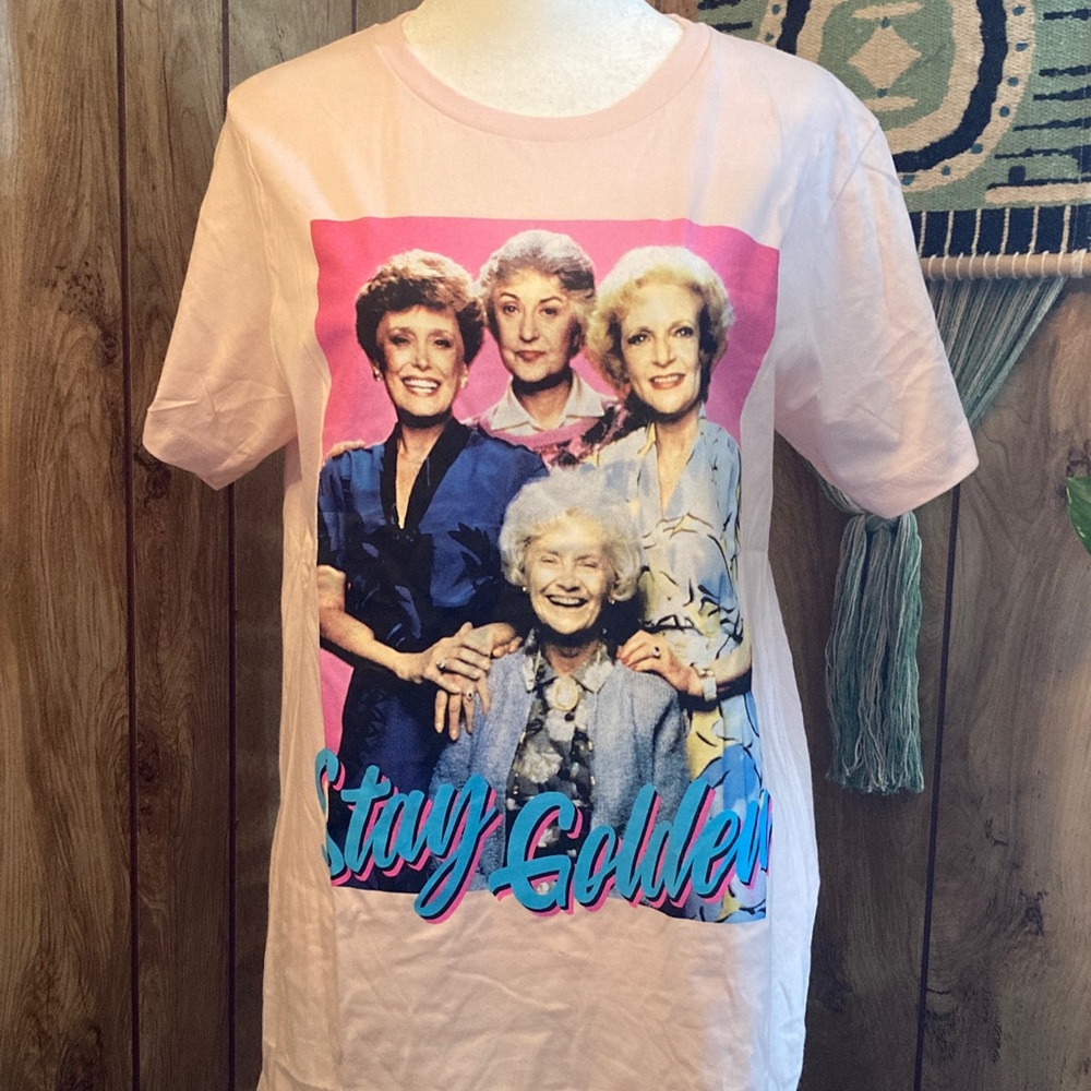 Stay Golden Graphic Tee - Pink